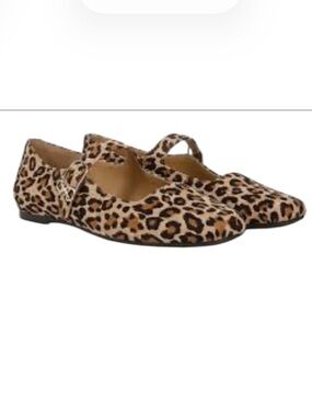 Leopard Print Mary Jane with Gold Buckle